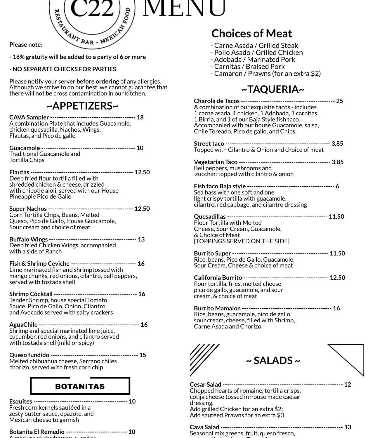 Menu 1