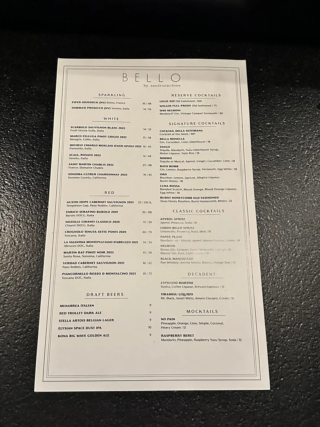 Menu 1