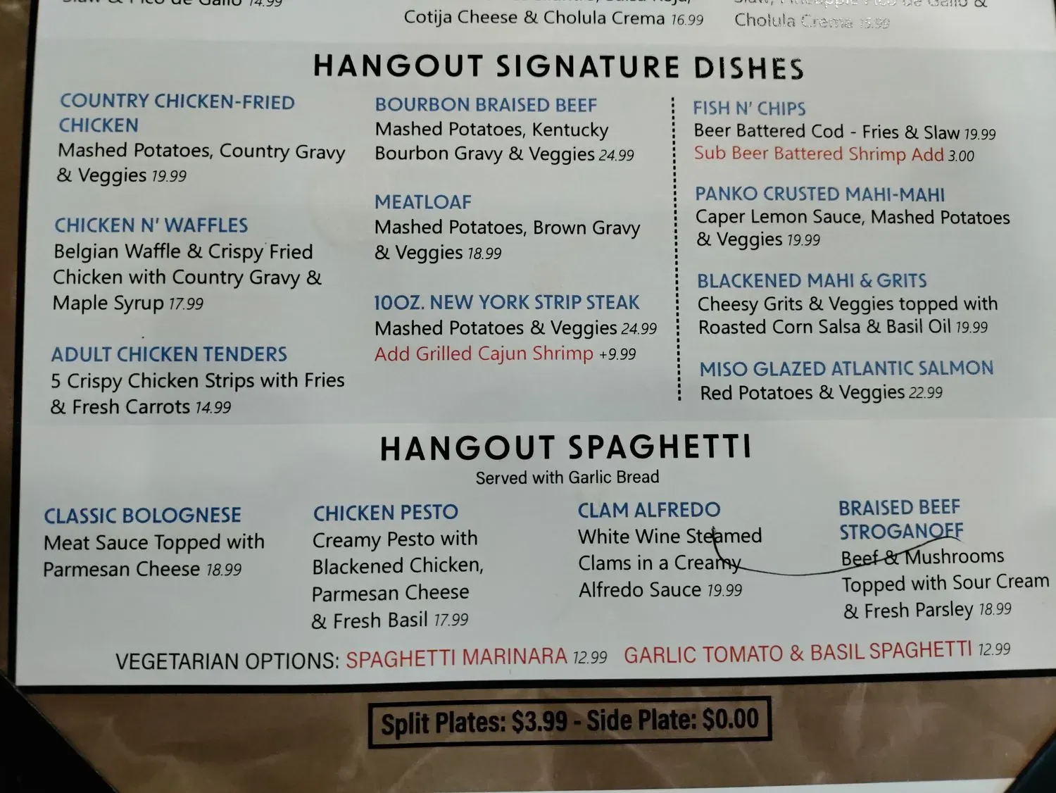 Menu 1