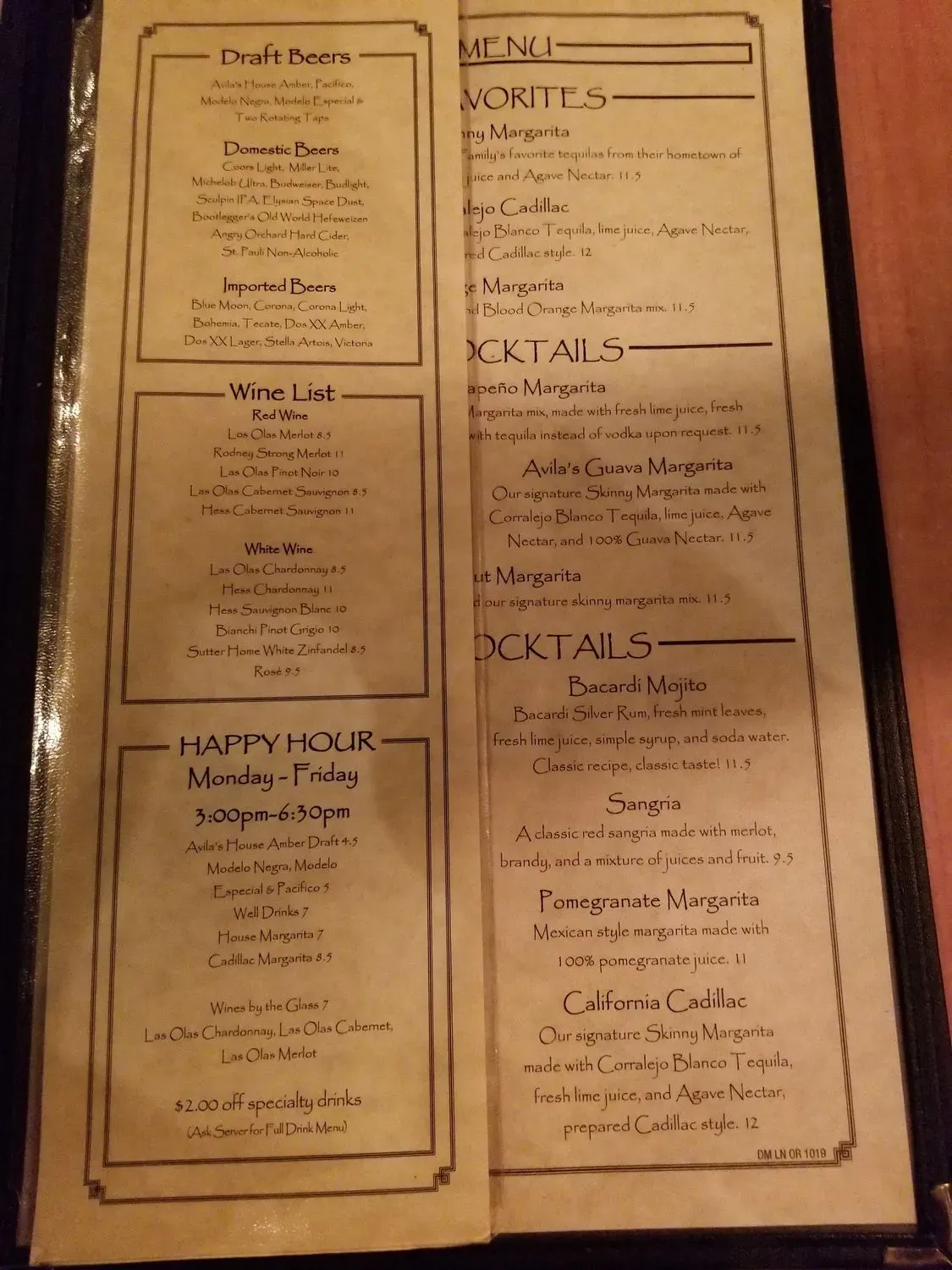 Menu 5