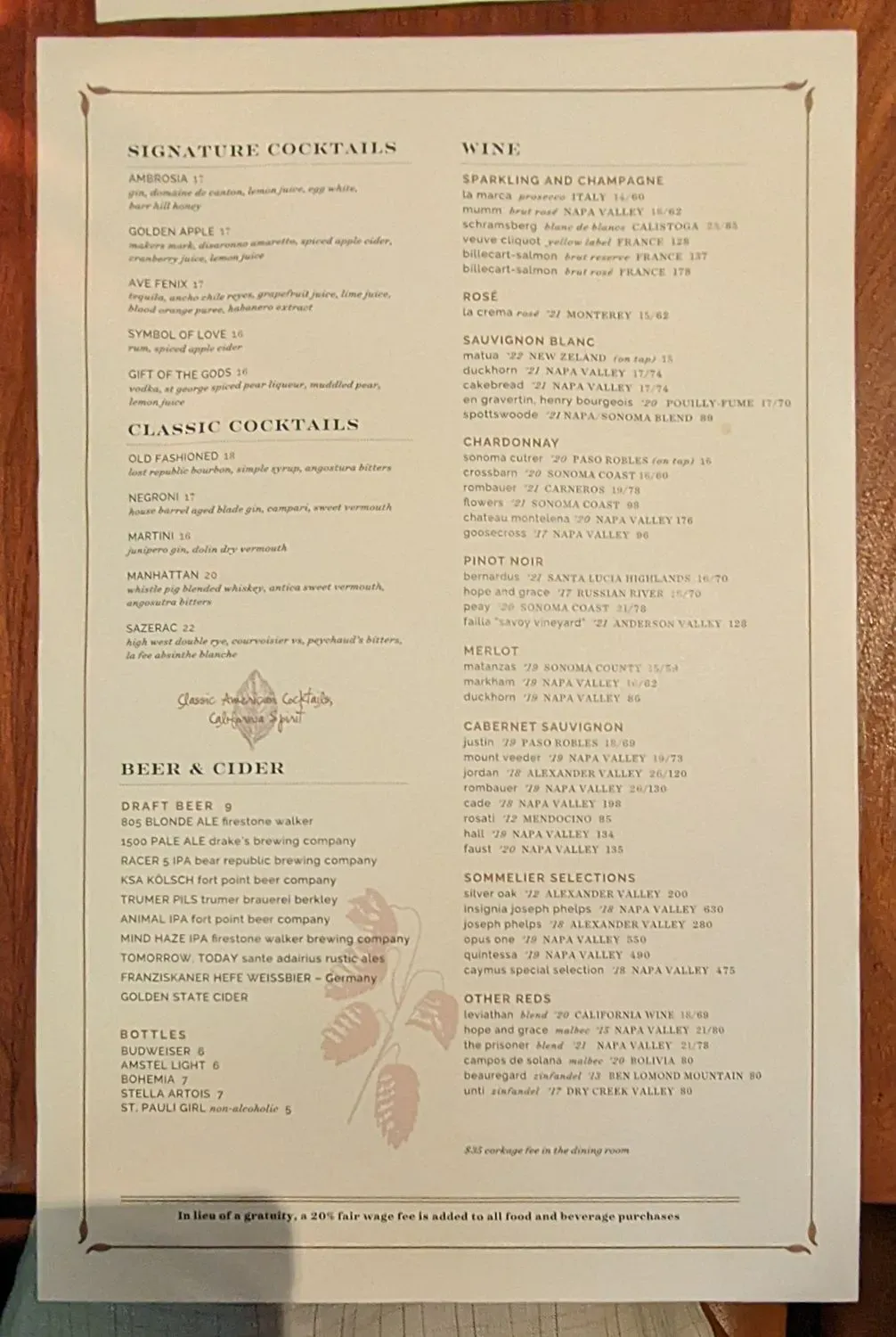 Menu 1