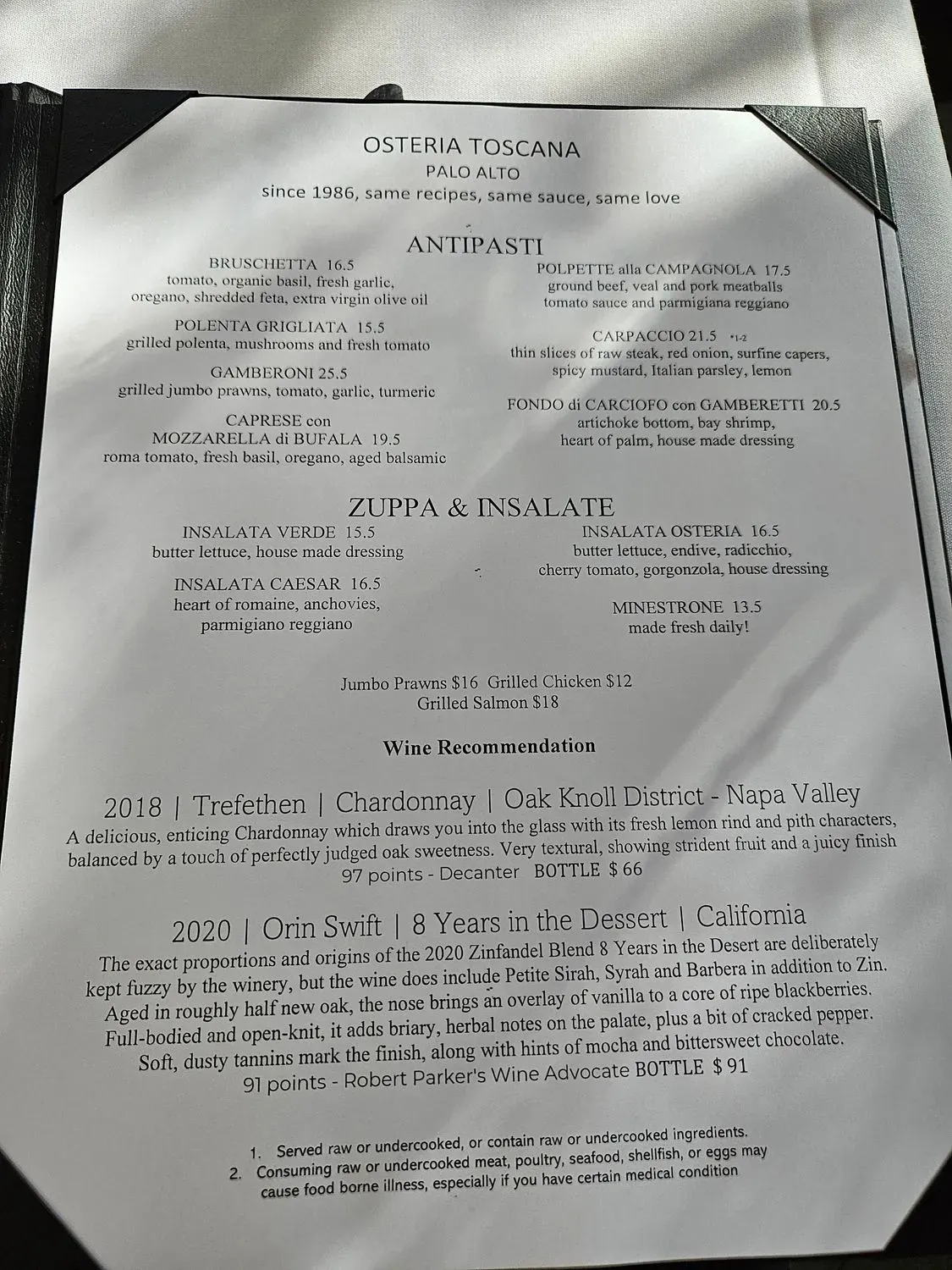 Menu 1