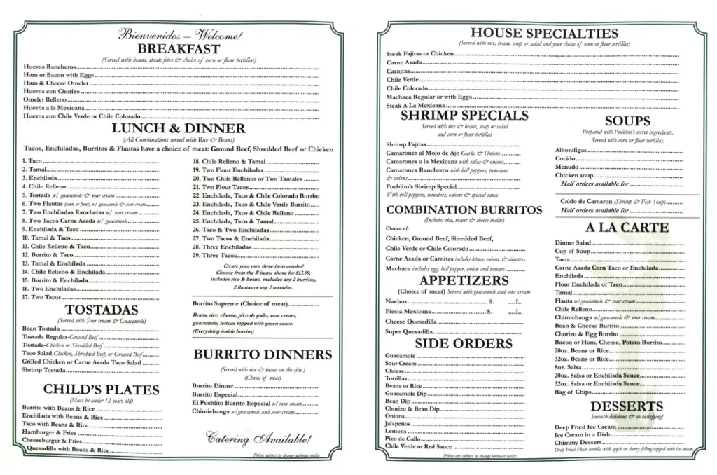 Menu 1