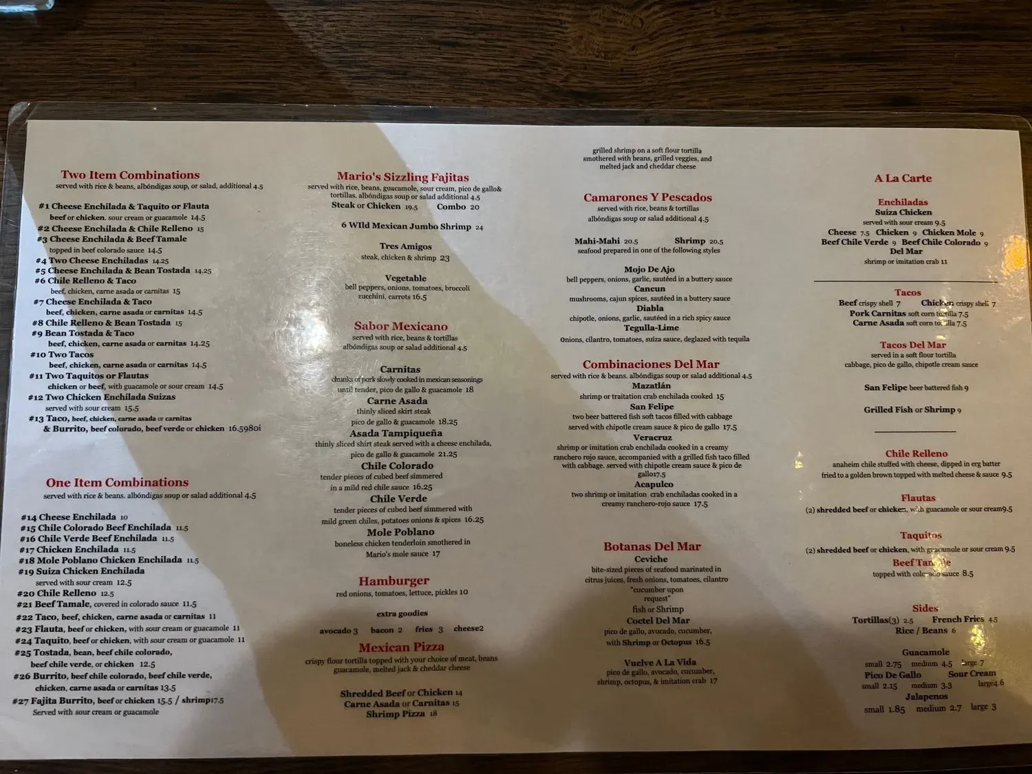 Menu 1