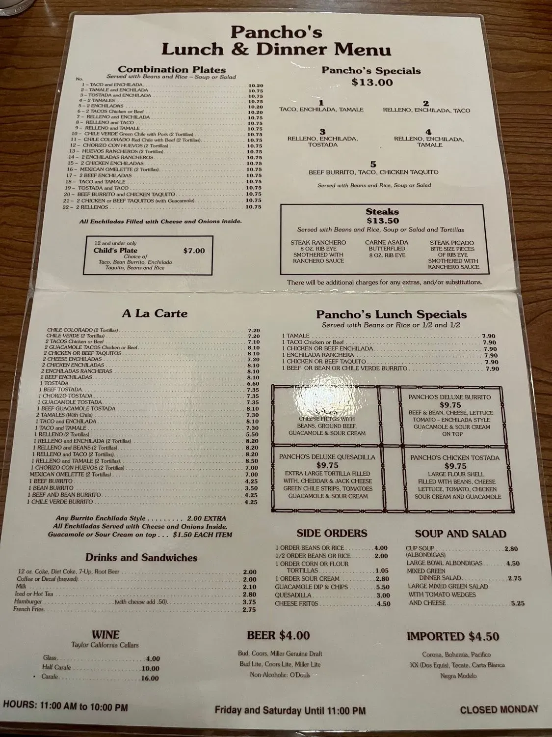 Menu 1