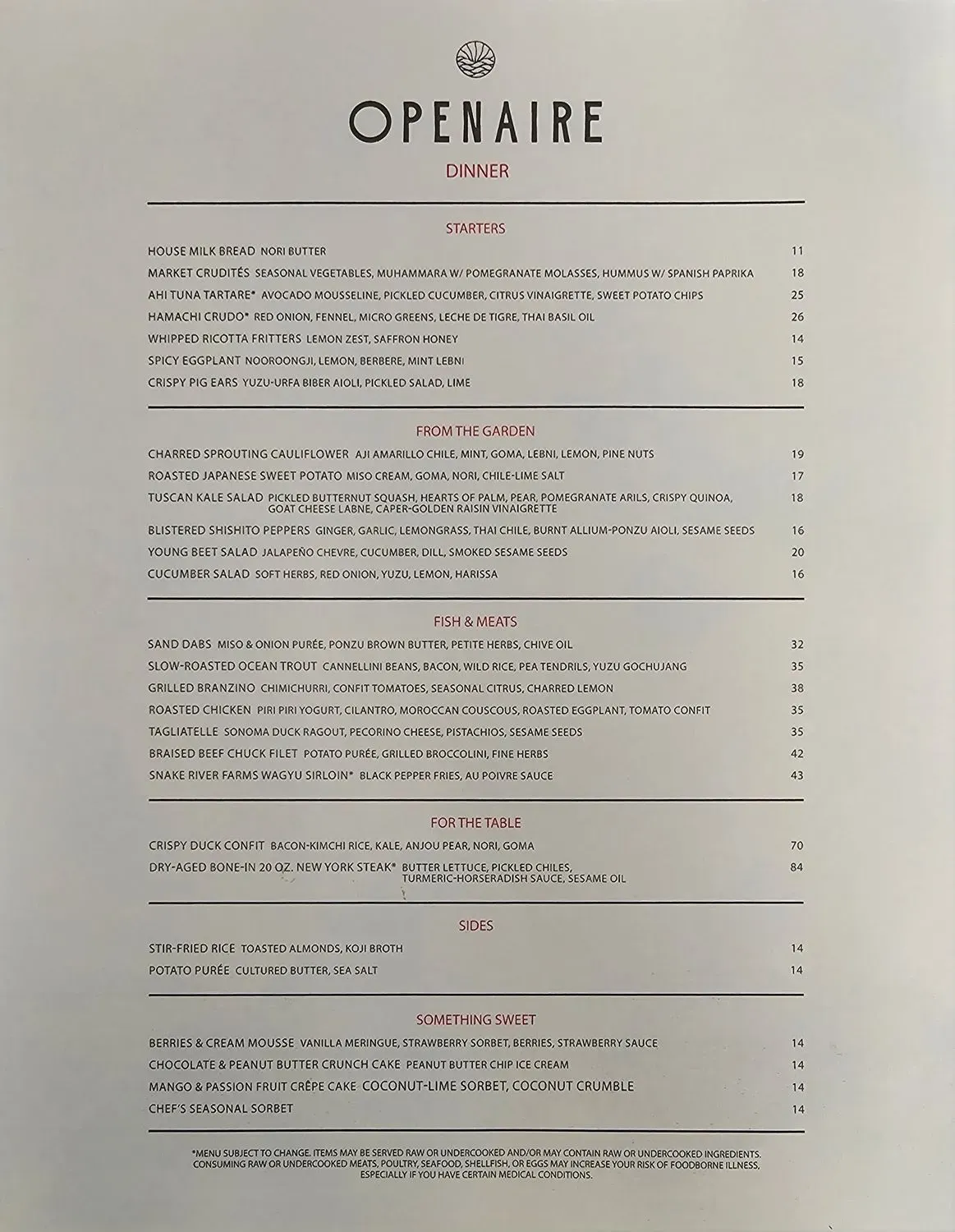 Menu 1