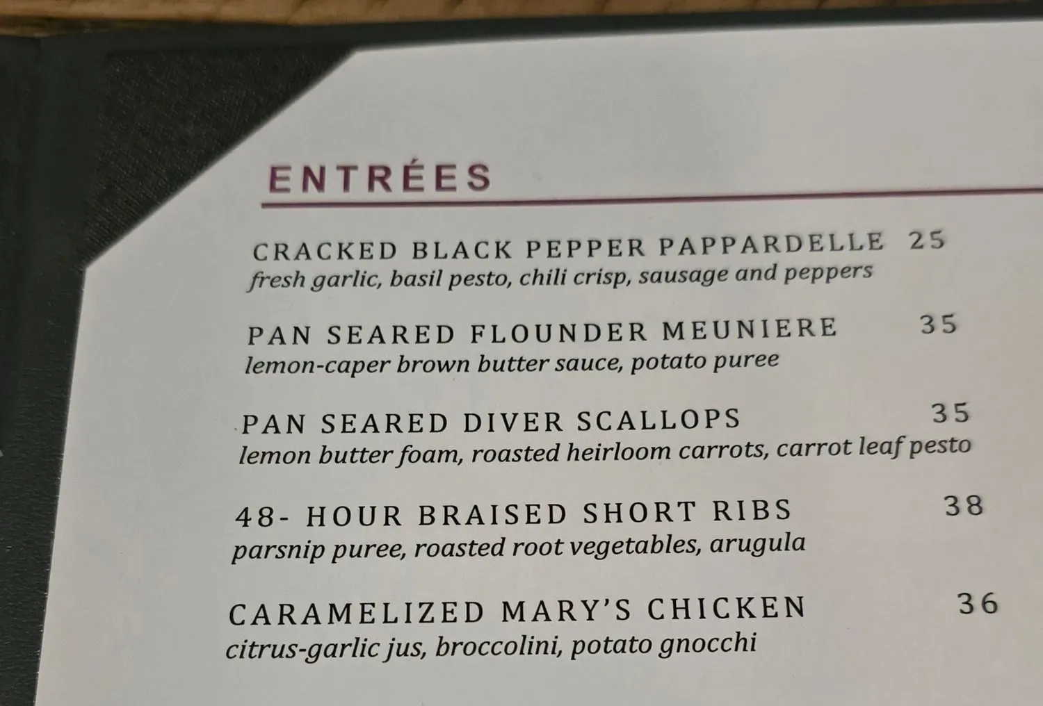 Menu 5