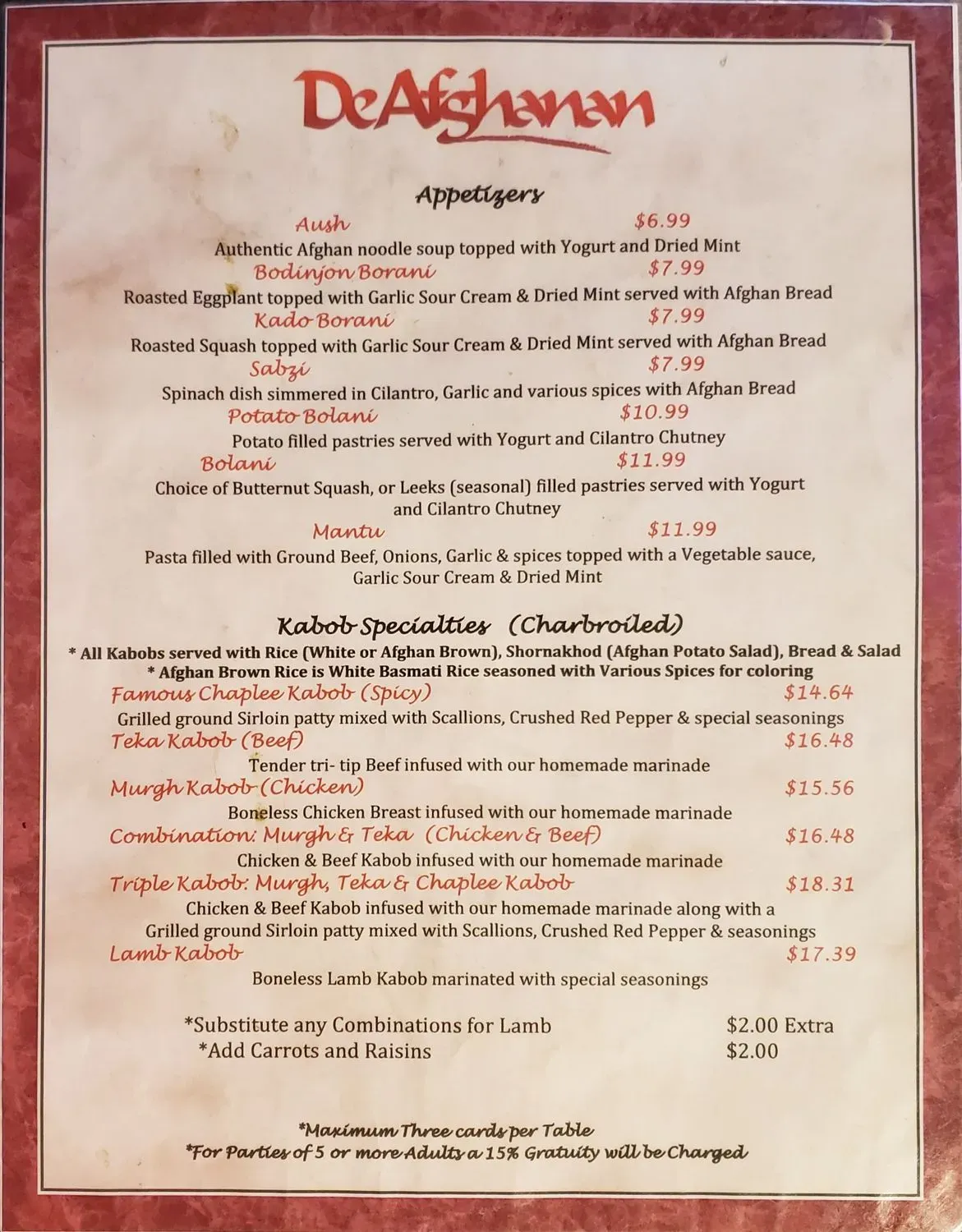 Menu 1