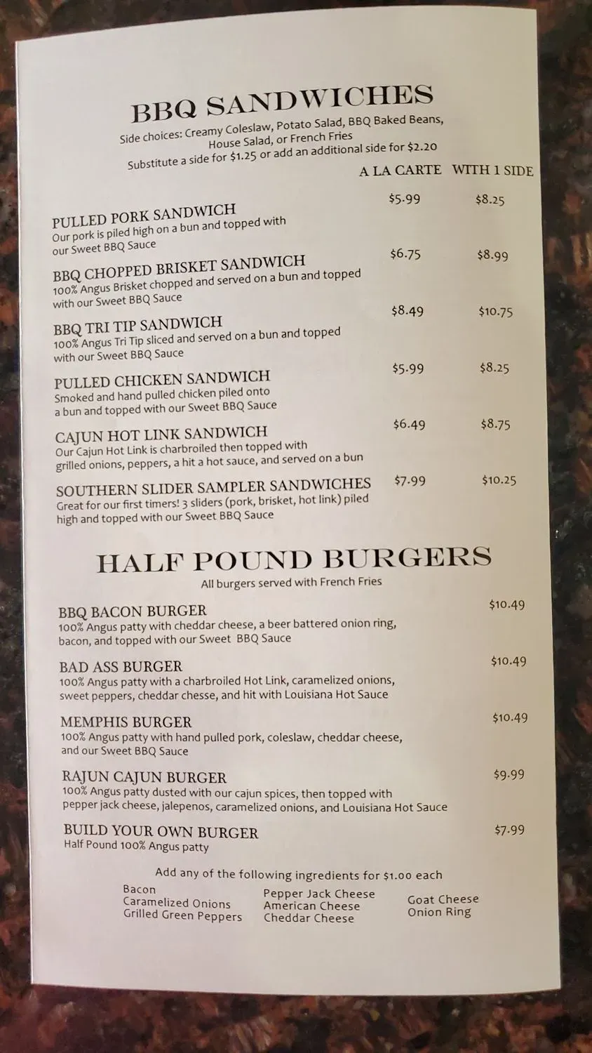 Menu 1