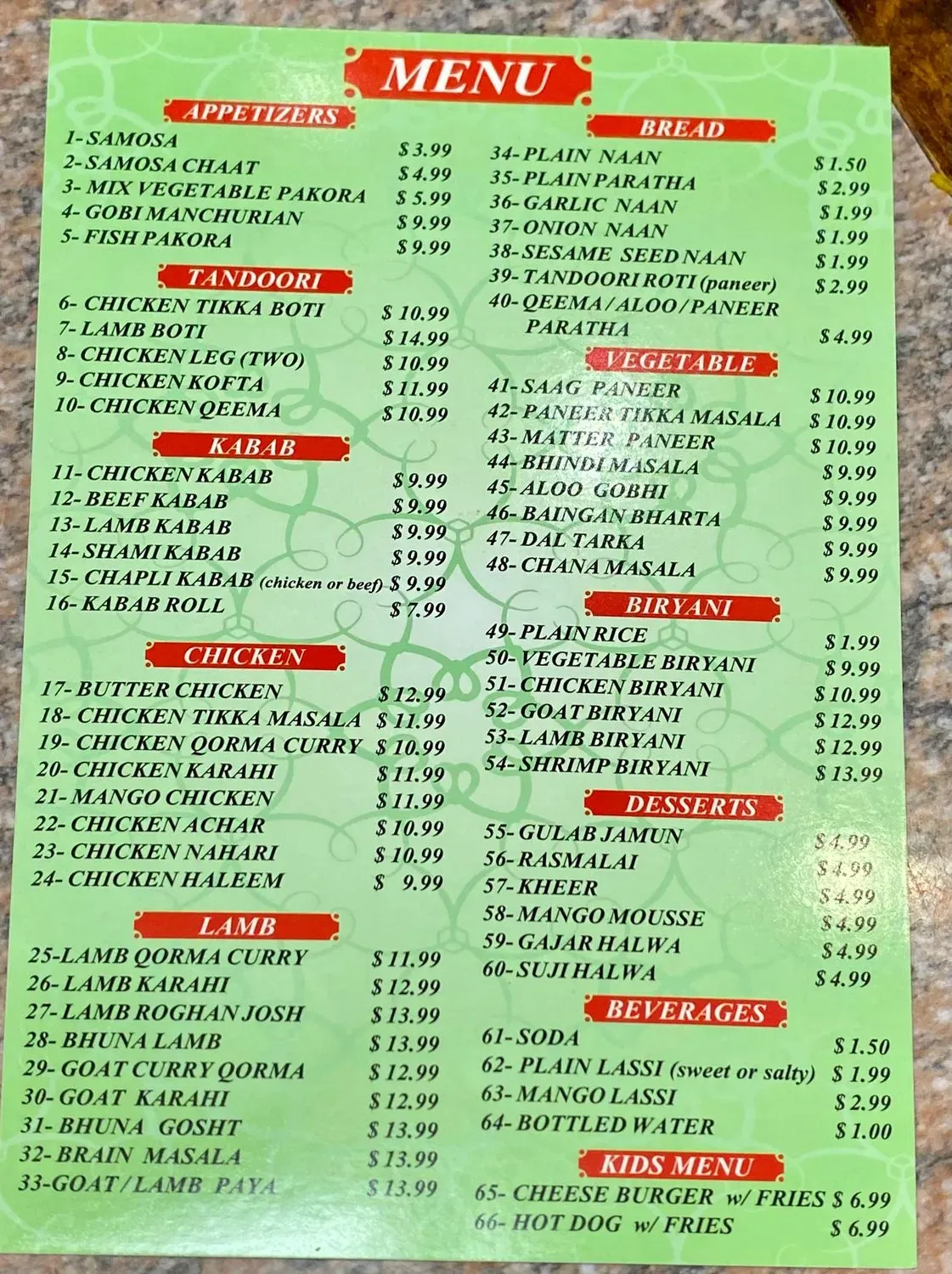 Menu 2