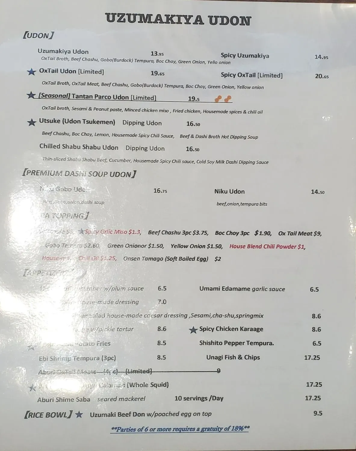 Menu 1