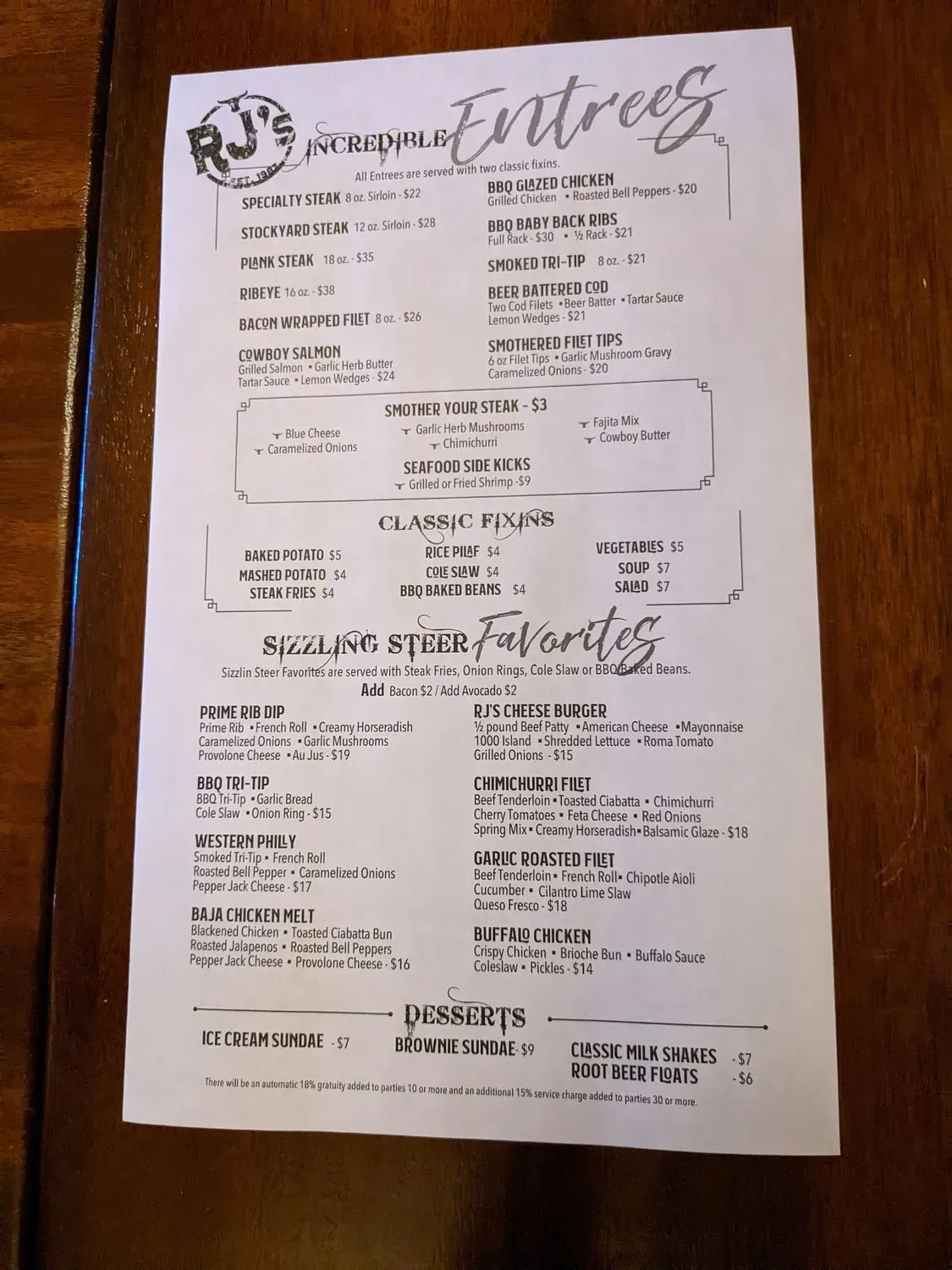 Menu 5