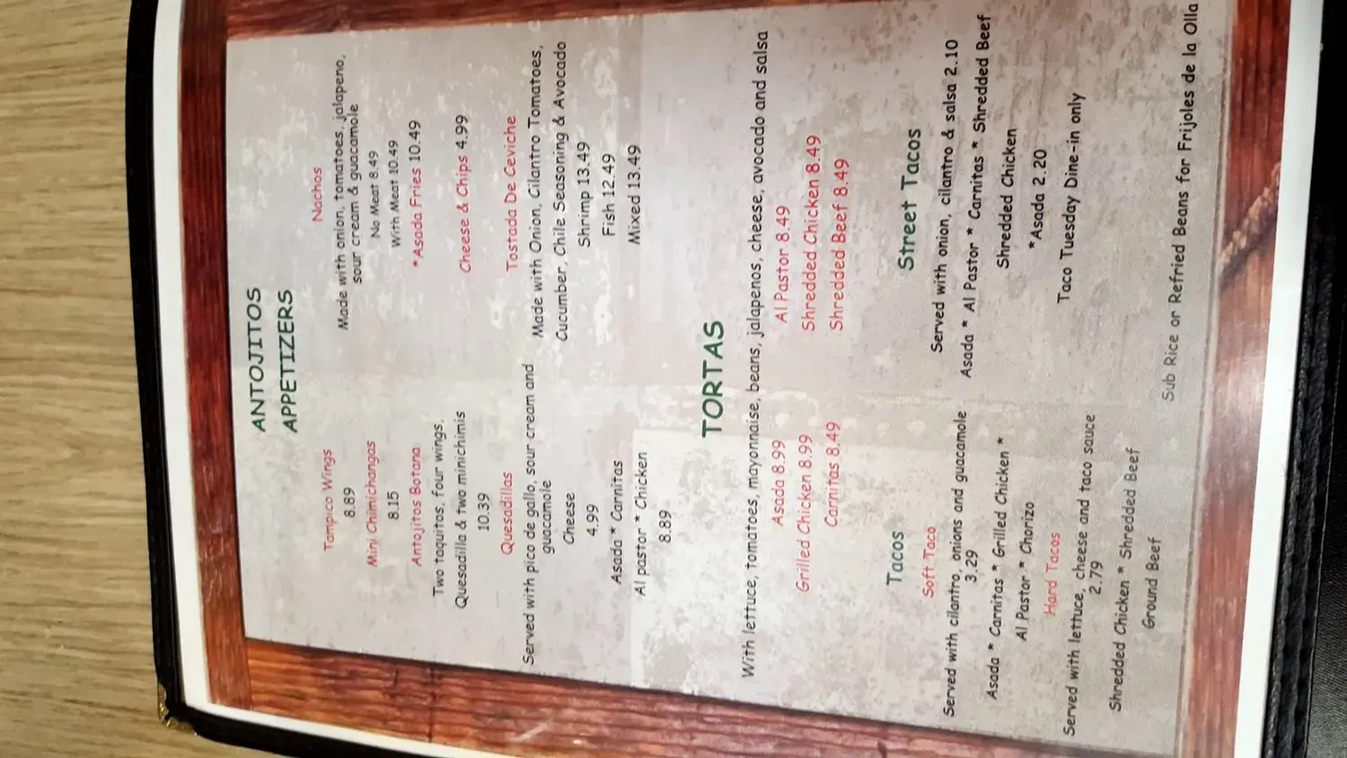 Menu 1