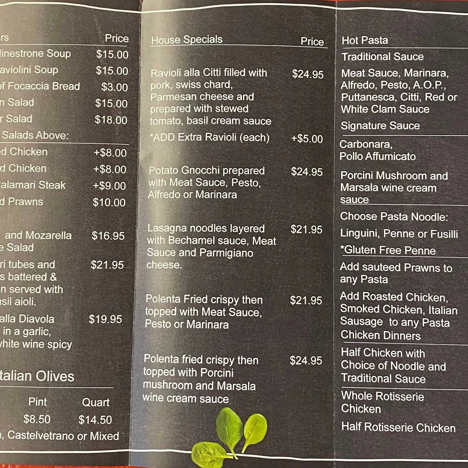 Menu 1