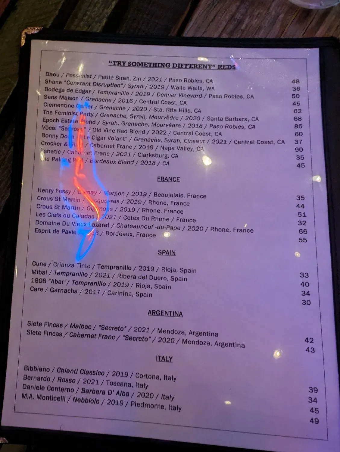 Menu 1