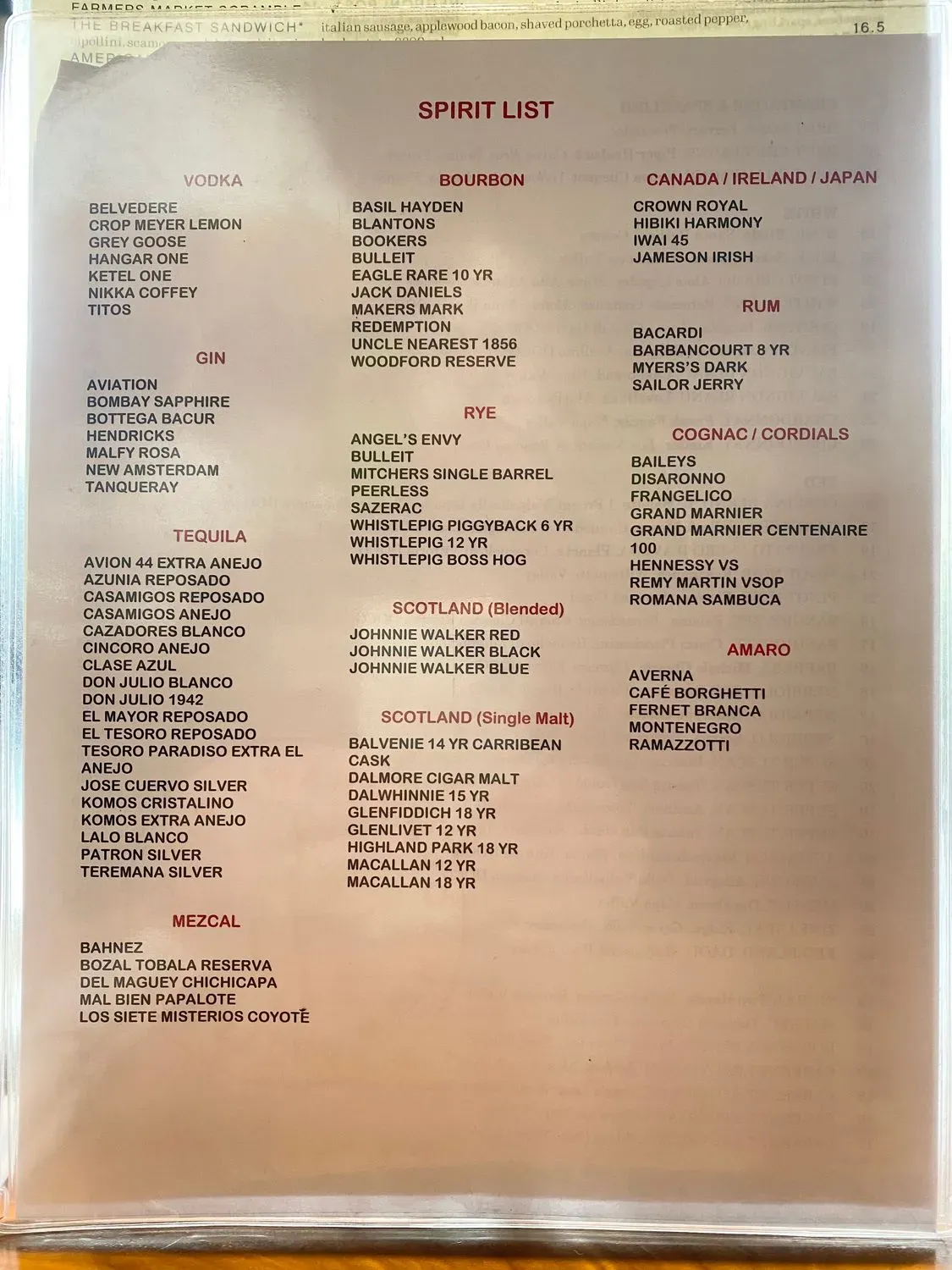 Menu 1