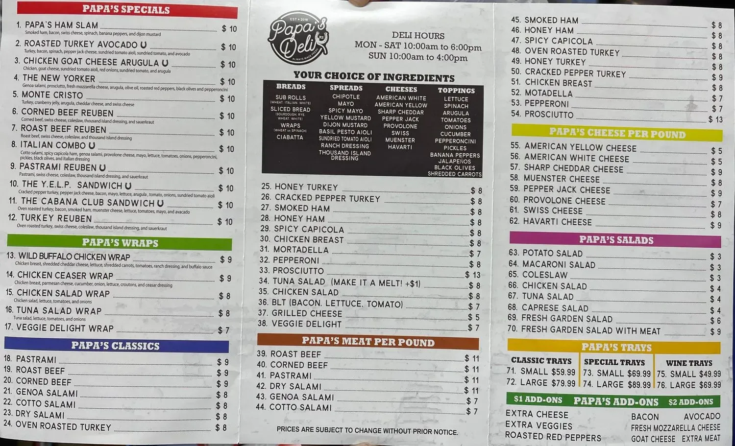 Menu 2