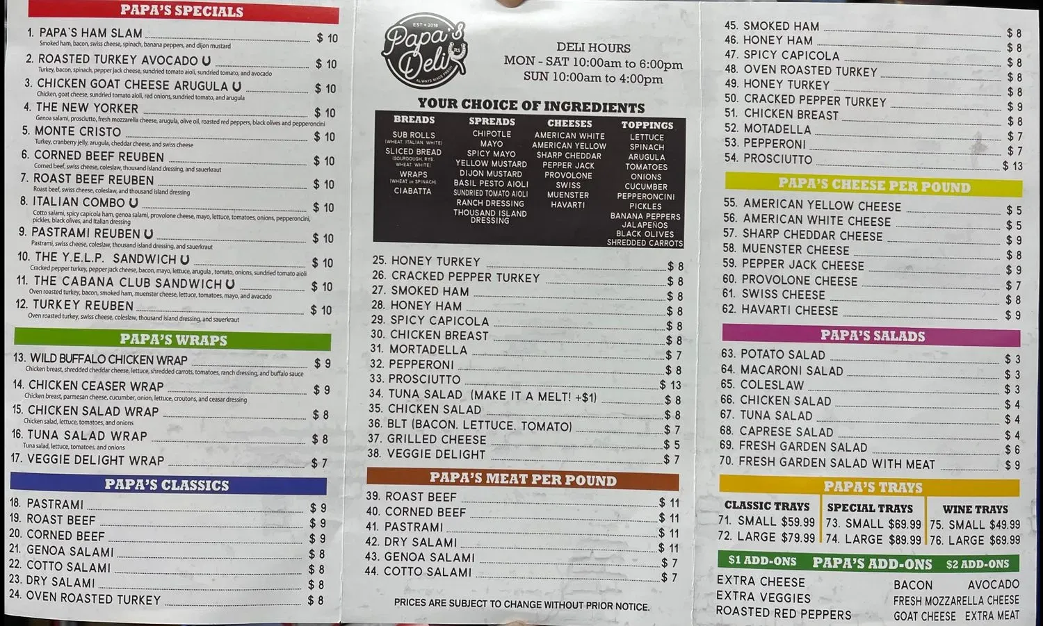 Menu 1