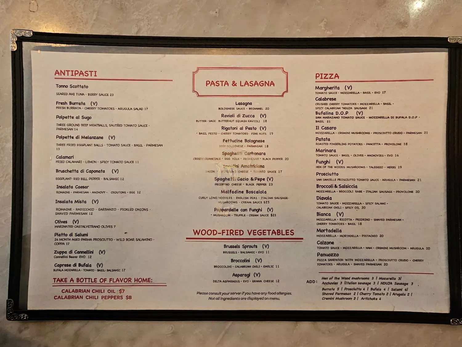 Menu 1