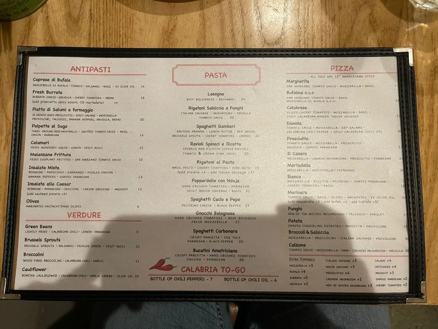 Menu 5