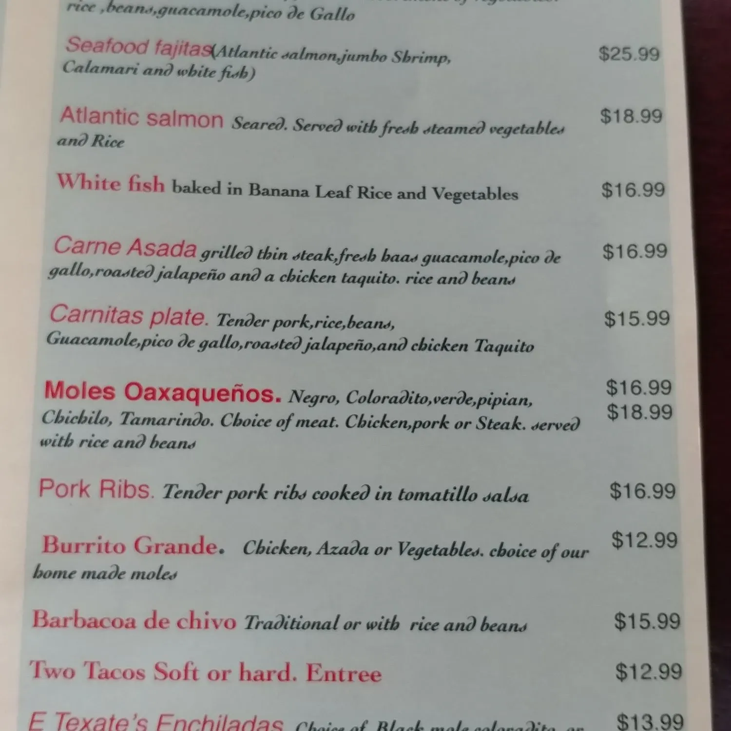 Menu 1