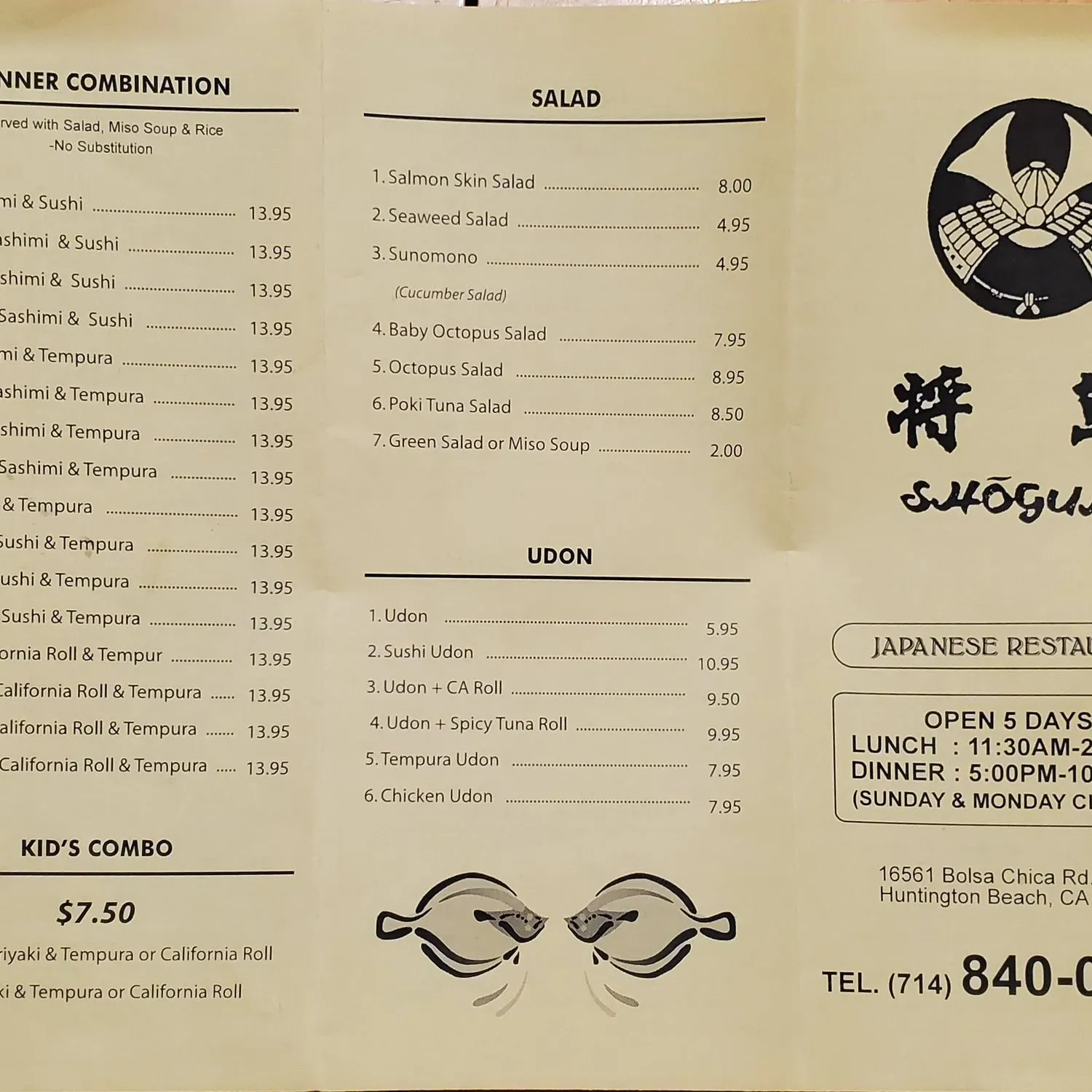 Menu 1