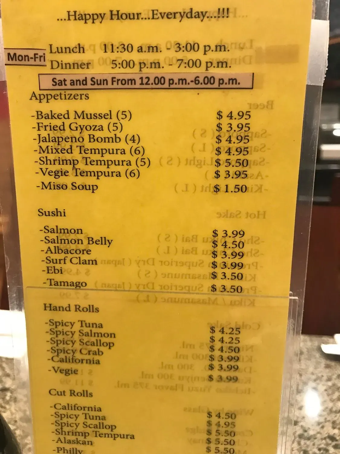 Menu 5