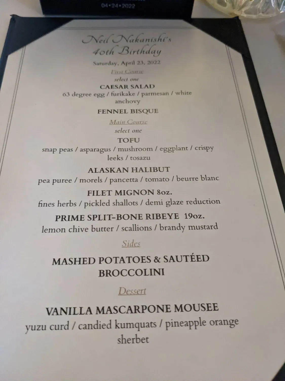 Menu 5