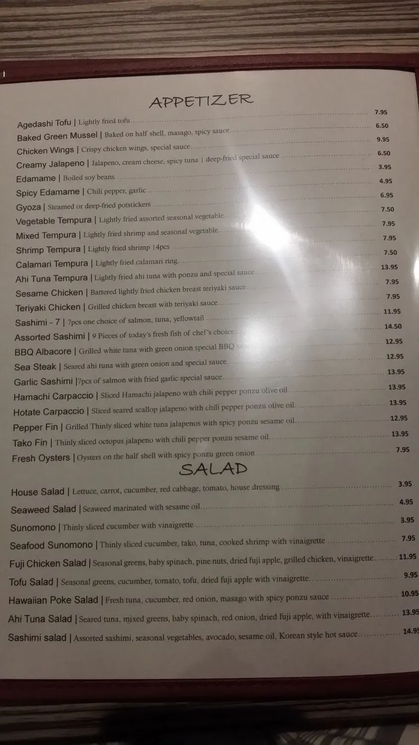 Menu 5