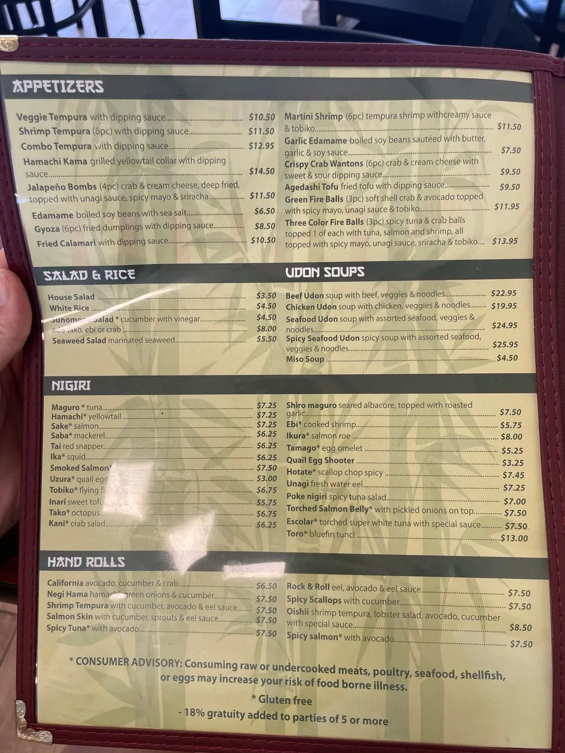 Menu 5