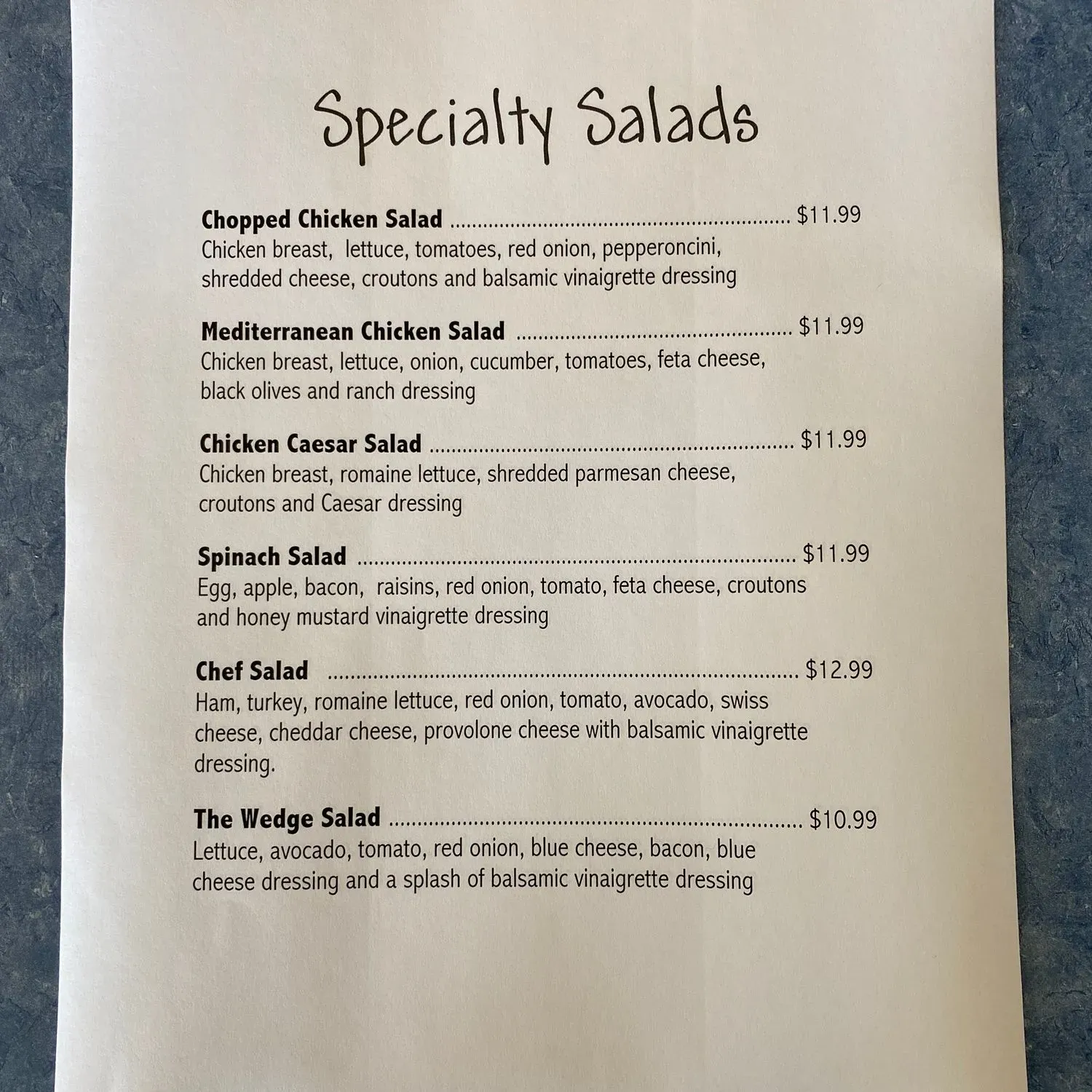 Menu 1