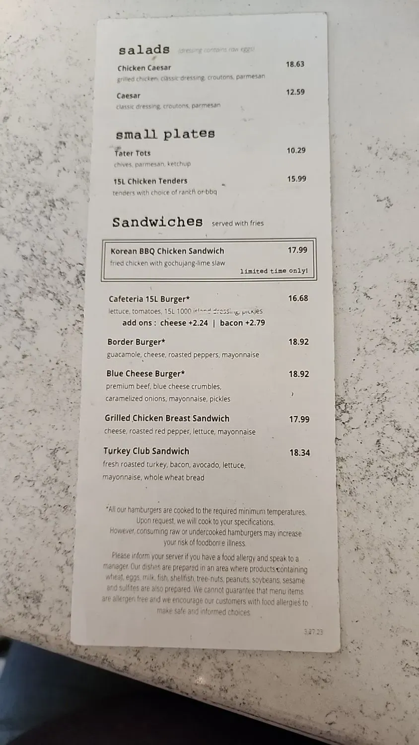 Menu 1