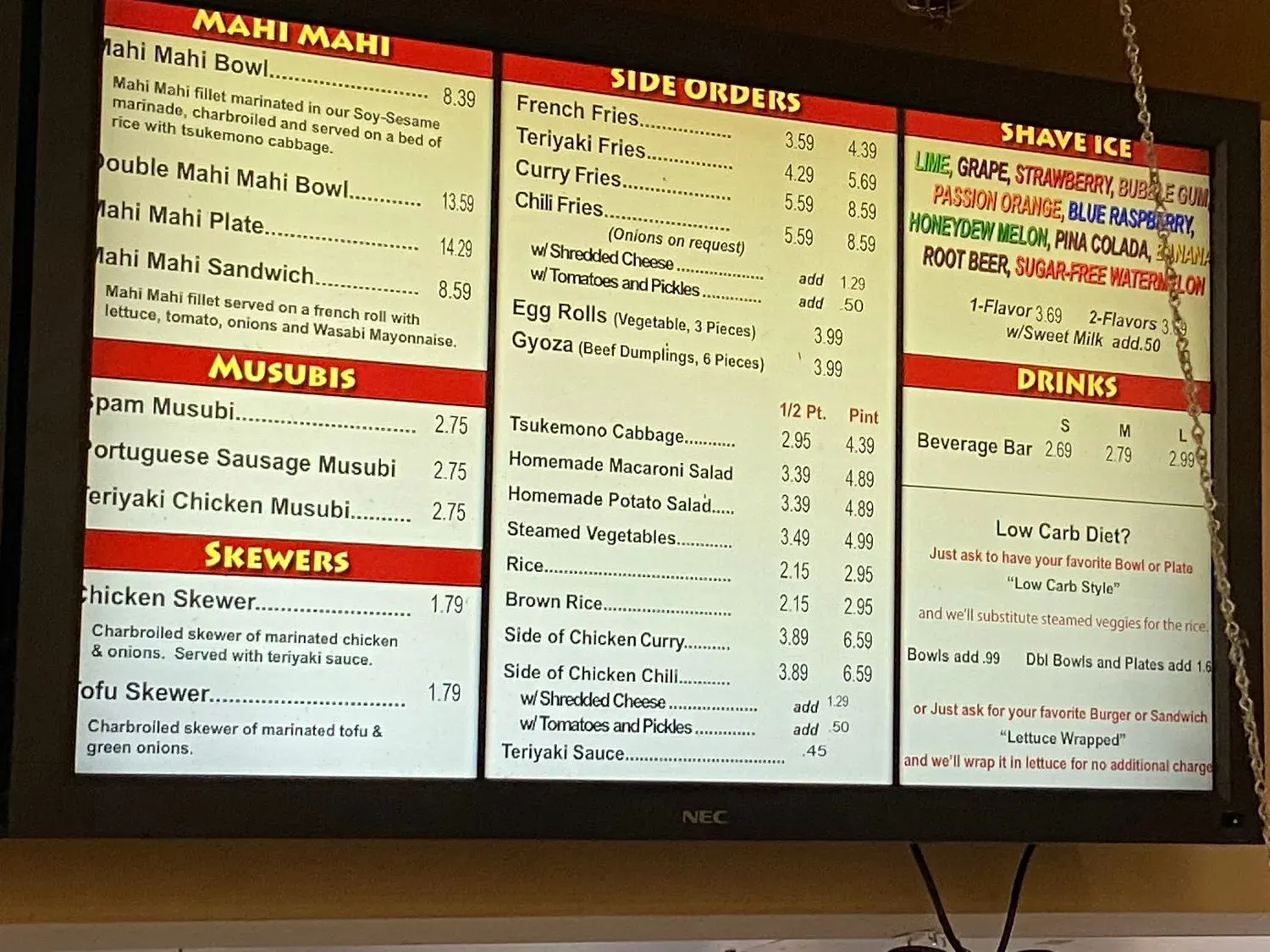 Menu 1