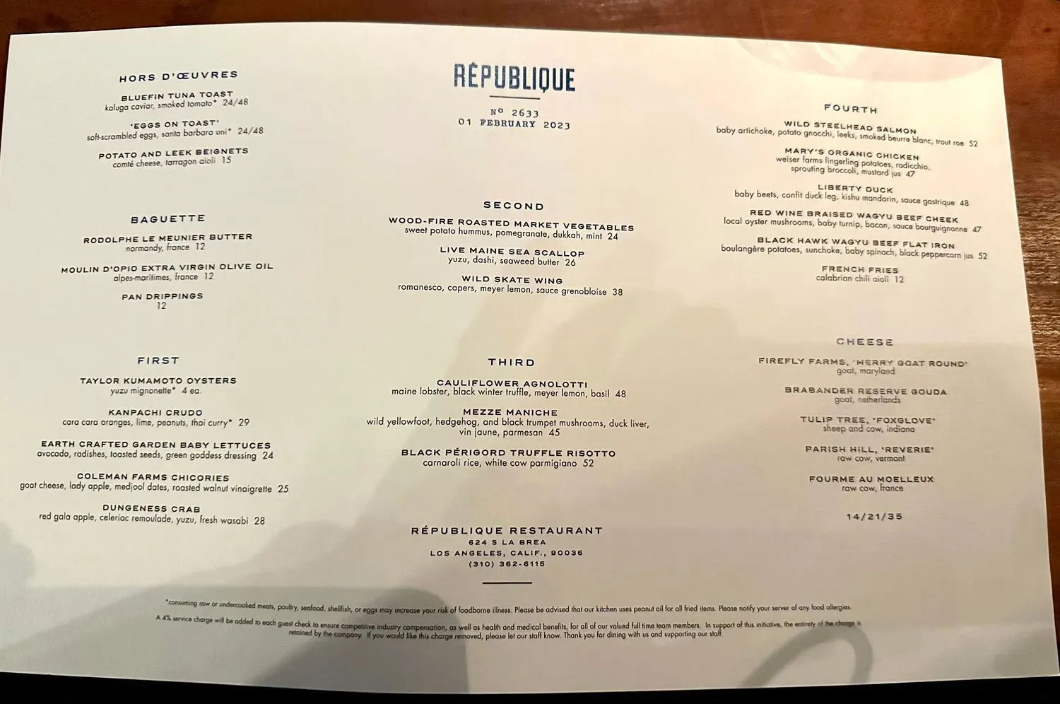 Menu 5