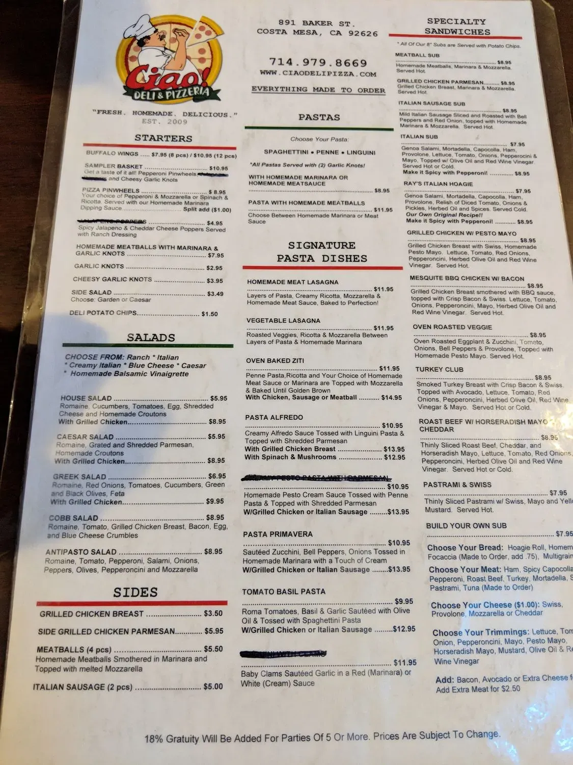 Menu 5