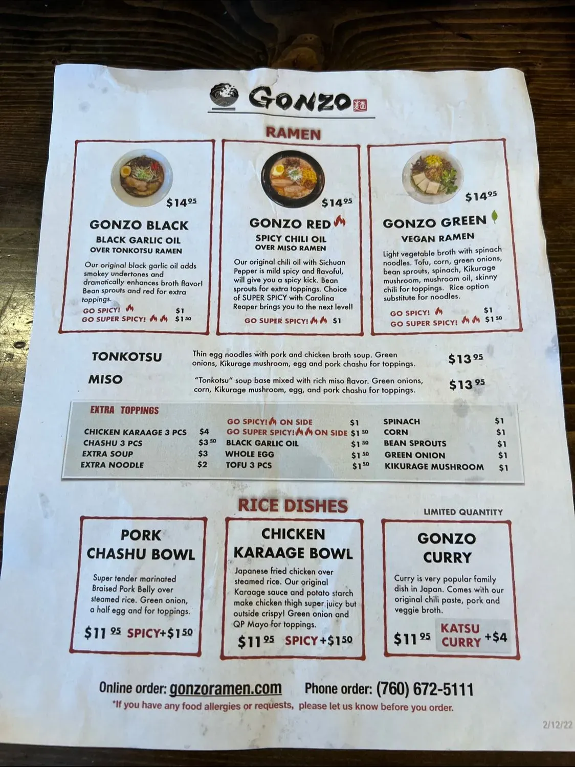 Menu 6