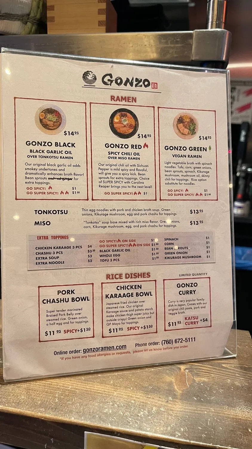 Menu 5