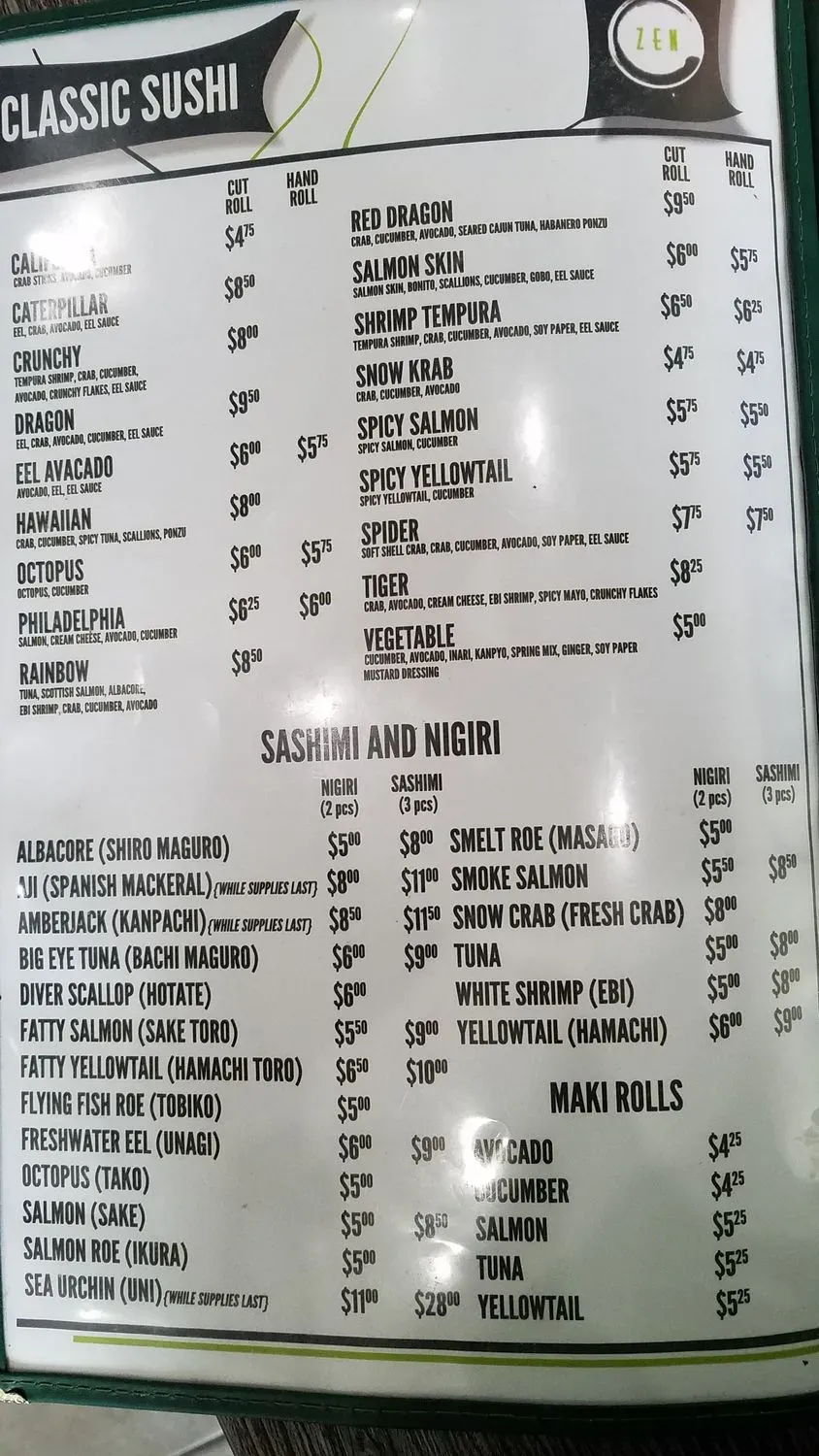 Menu 6