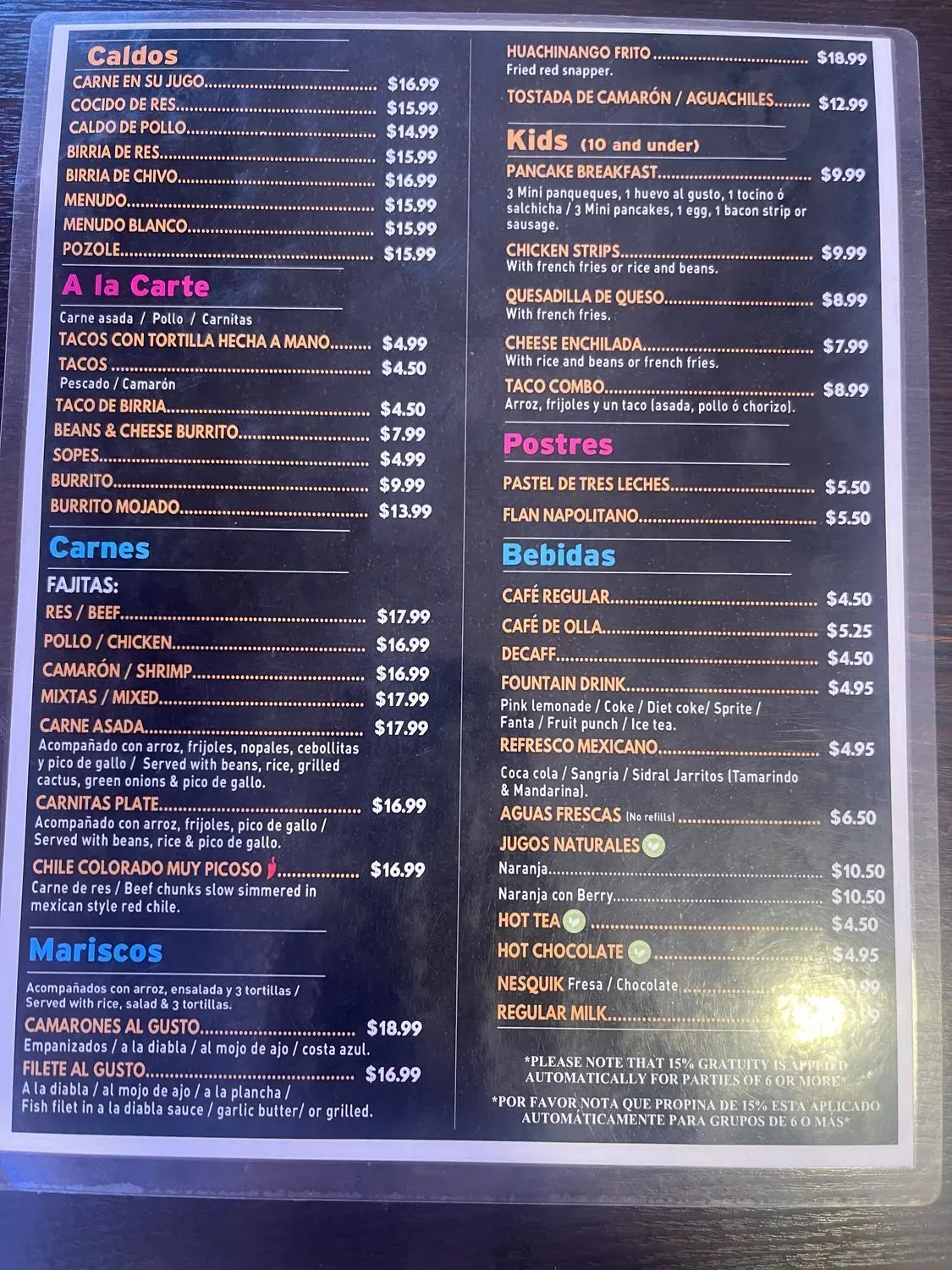 Menu 1