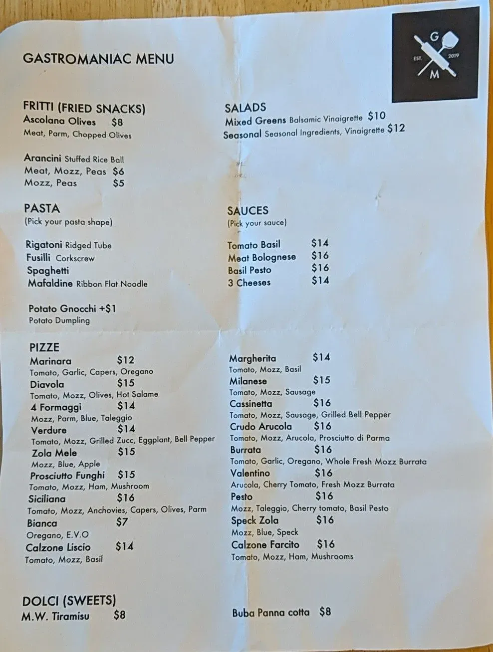 Menu 1