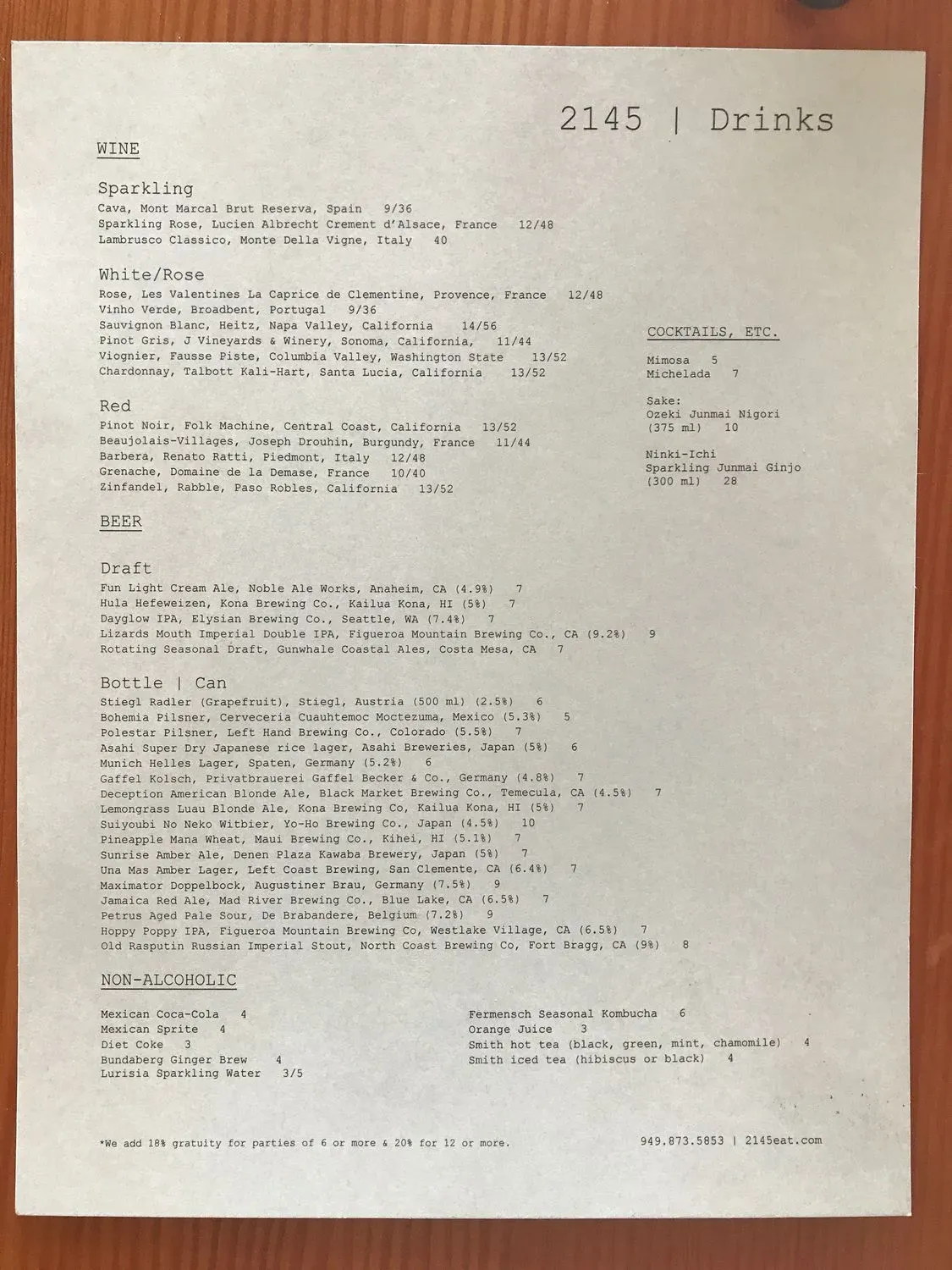 Menu 6