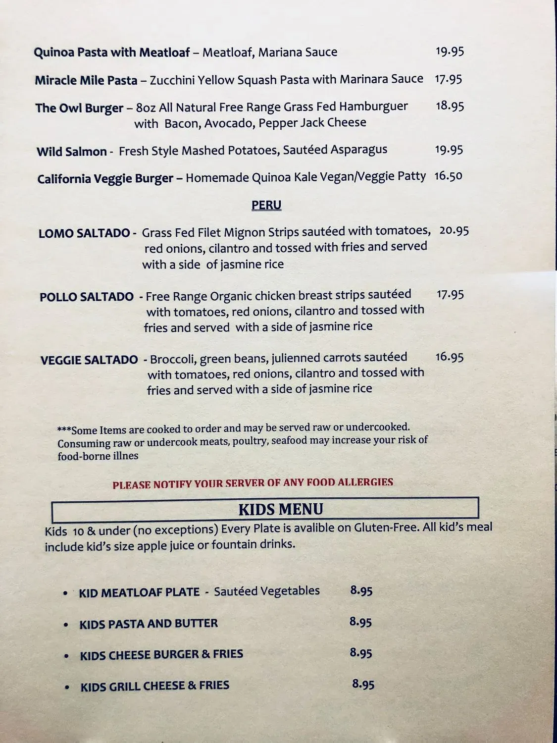 Menu 1