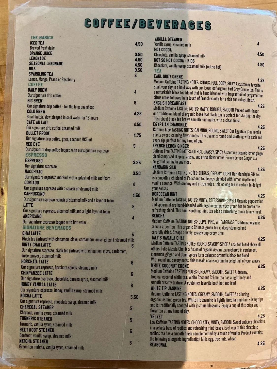 Menu 1