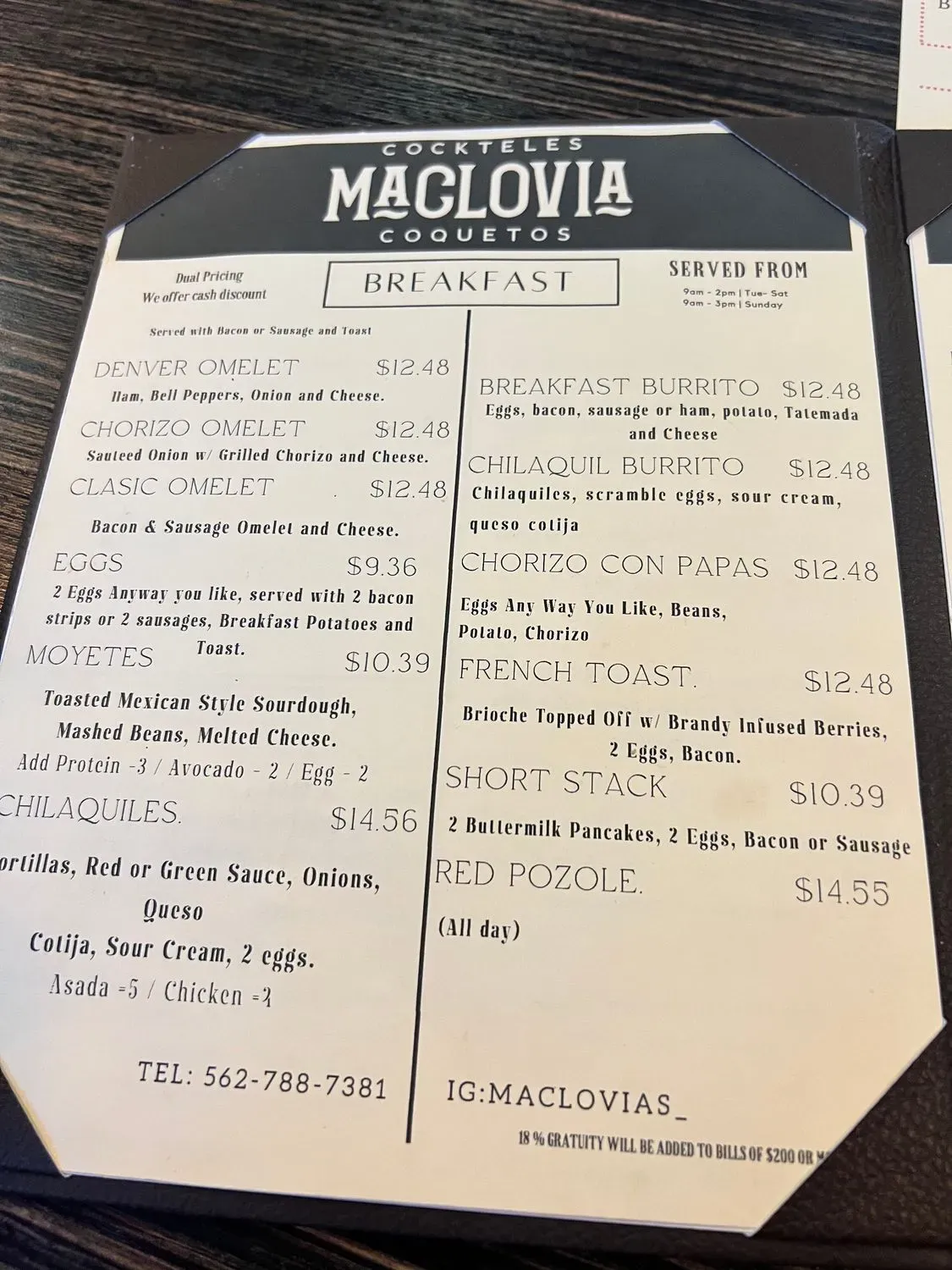 Menu 1