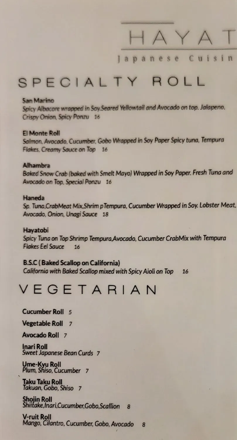 Menu 5