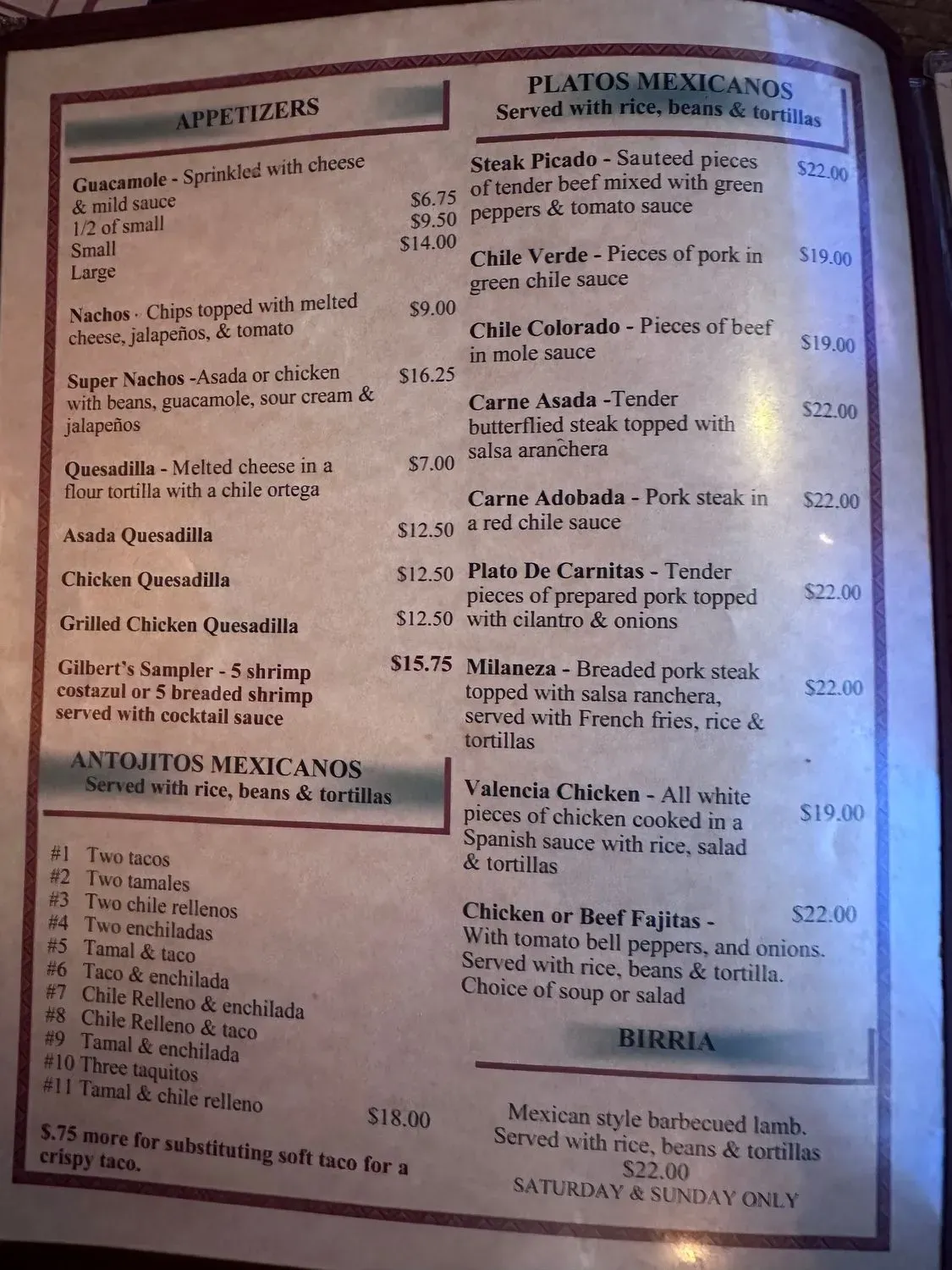 Menu 2