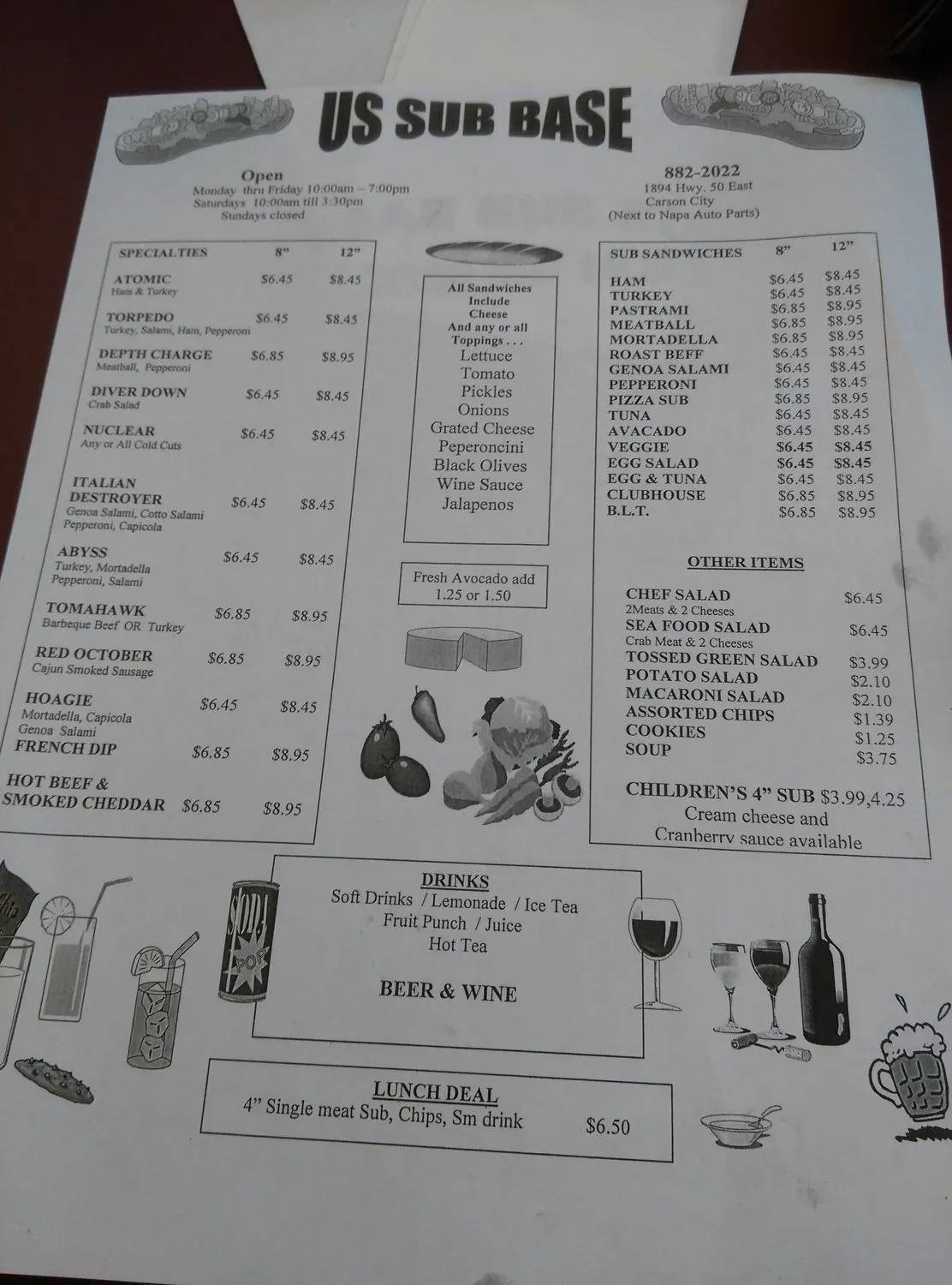 Menu 6