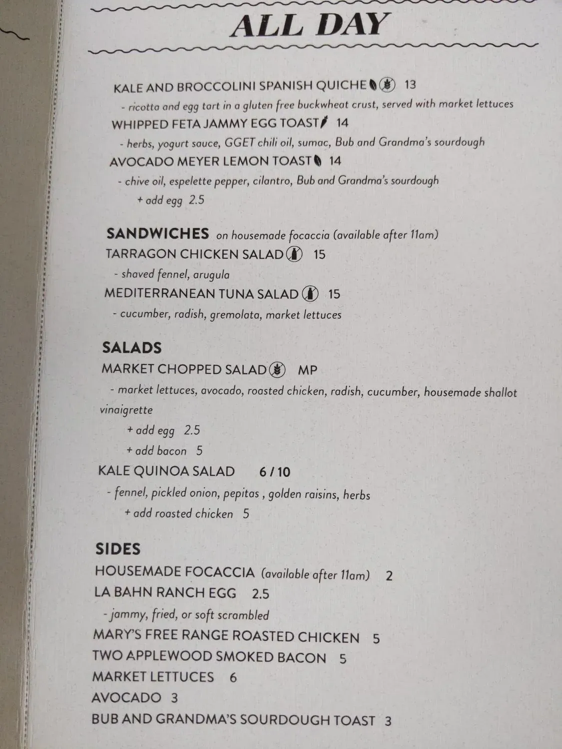 Menu 1