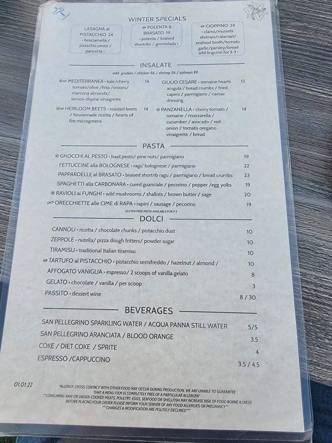 Menu 1