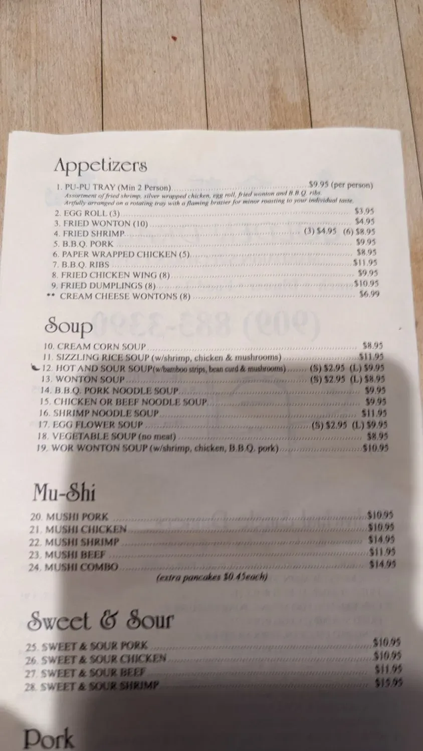 Menu 5